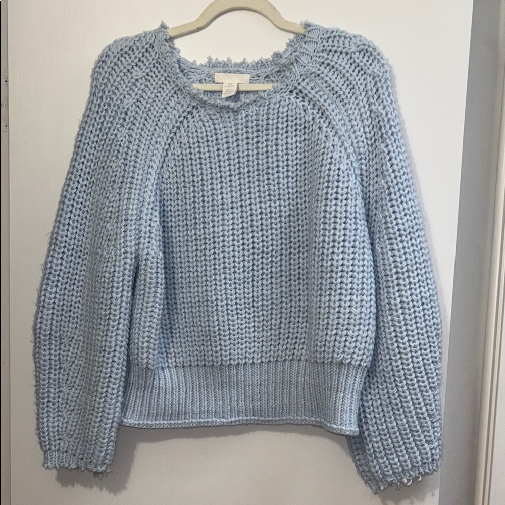 Chunky Knit Blue Sweater H&M